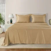 Camel Brown Bamboo Bed-sheet